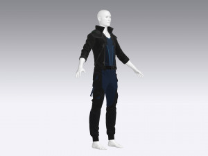 Sci-fi male outfit Modèle 3D