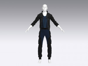 Sci-fi male outfit Modèle 3D
