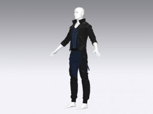 Sci-fi male outfit Modèle 3D