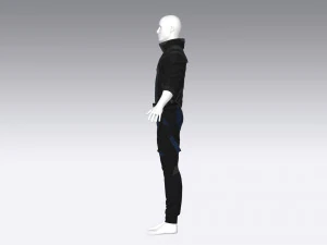 Sci-fi male outfit 3D Model