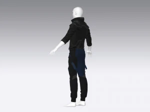 Sci-fi male outfit 3D Model