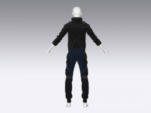 Sci-fi male outfit Modèle 3D