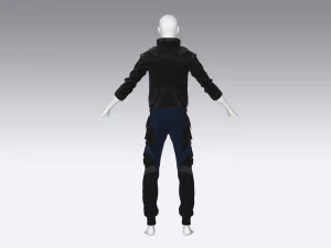 Sci-fi male outfit 3D Model