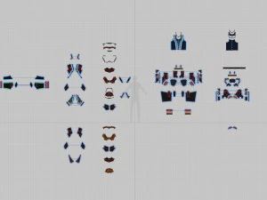 Sci-fi male outfit 3D Model