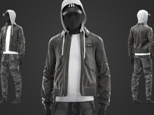 Male urban set Modelo 3D