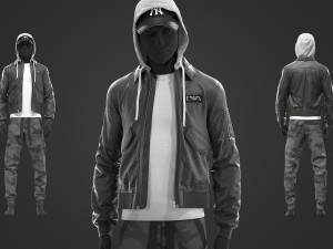 Male urban set Modelo 3D
