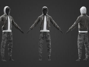Male urban set Modelo 3D