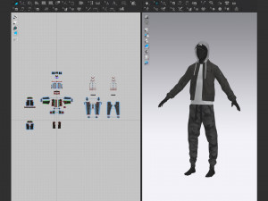 Male urban set Modelo 3D