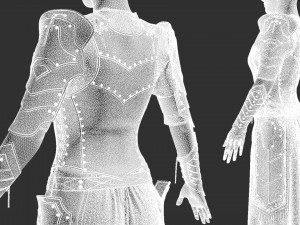 Female medieval armor 3D Model
