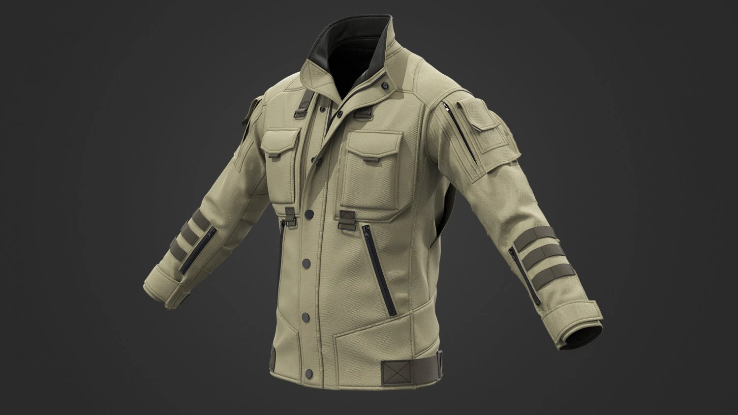 Tactical jacket 3 3D Model .c4d .max .obj .3ds .fbx .stl .blend 