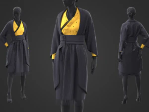 Vestidos renascentistas Modelo 3D