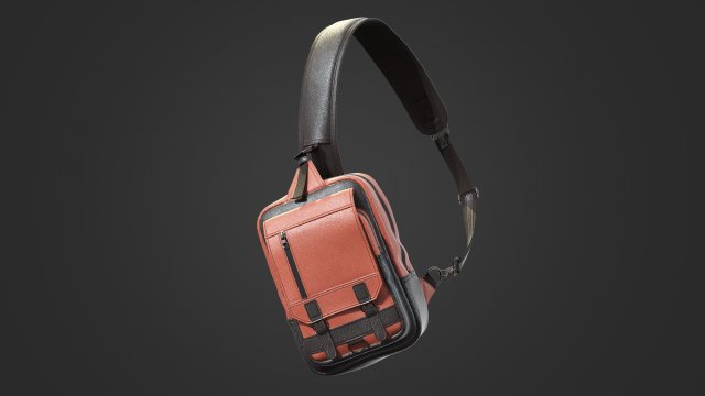 Messenger bag 3D Model .c4d .max .obj .3ds .fbx .stl .blend 