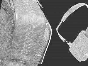 Messenger bag 3D Model
