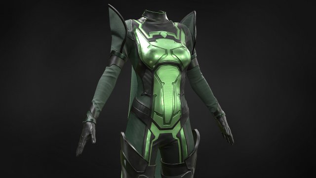 Sci-fi female outfit 5 3Dモデル .c4d .max .obj .3ds .fbx .stl .blend 