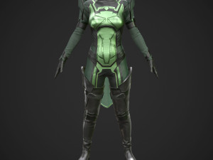 Sci-fi female outfit 5 3Dモデル