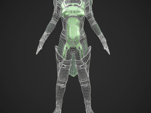 Sci-fi female outfit 5 3Dモデル