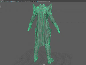 Sci-fi female outfit 5 3D Model