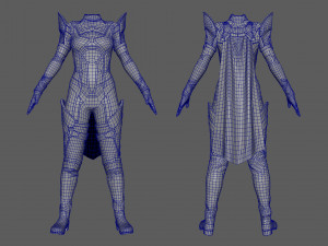 Sci-fi female outfit 5 3Dモデル
