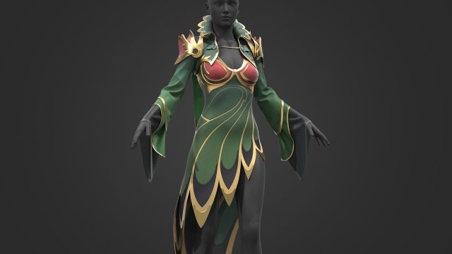 Fantastic dress Modelo 3D .c4d .max .obj .3ds .fbx .stl .blend 