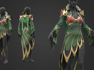 Fantastic dress 3D Model