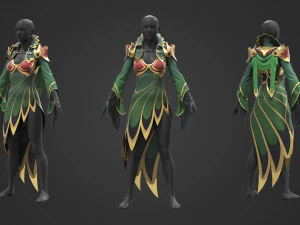 Fantastic dress 3D Model