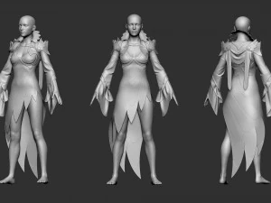 Fantastic dress 3D Model