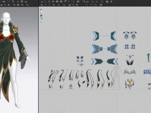 Fantastic dress 3D Model