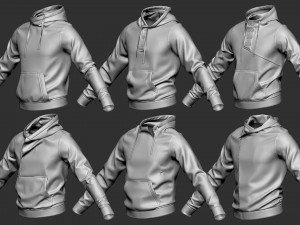 Male hoodie Modèle 3D