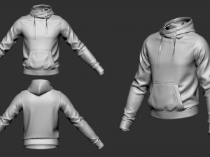 Male hoodie Modèle 3D