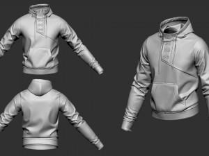 Male hoodie Modèle 3D