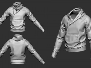 Male hoodie Modèle 3D
