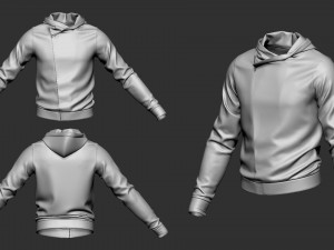 Male hoodie Modèle 3D