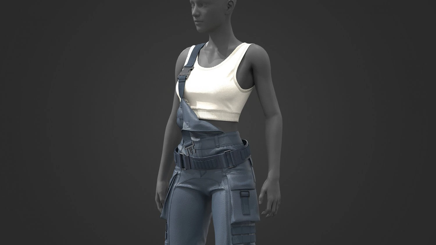 Female outfit 2 3D Model .c4d .max .obj .3ds .fbx .stl .blend