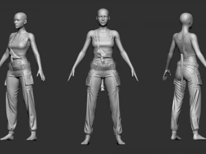 Female outfit 2 3D Model
