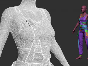 Female outfit 2 3D Model