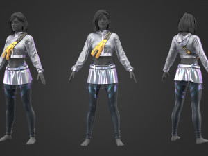 Female outfit 3 3D Model