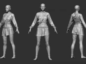 Female outfit 3 3D Model