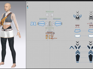 Female outfit 3 3D Model