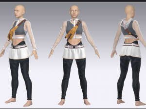 Female outfit 3 3D Model