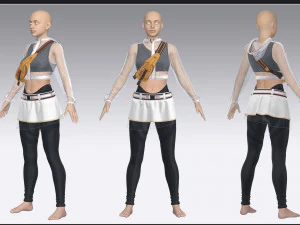 Female outfit 3 3D Model