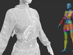 Female outfit 3 3D Model