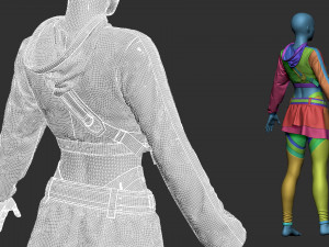 Female outfit 3 3D Model