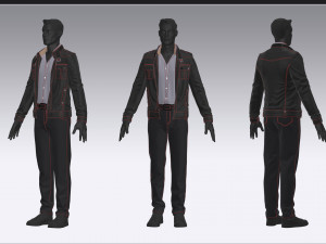Male outfit 1 Model 3D