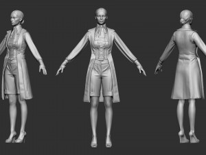 Female outfit 4 Modelo 3D