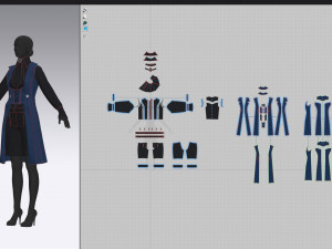 Female outfit 4 Modelo 3D
