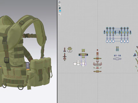 Equipamento t&aacute;tico Modelo 3D