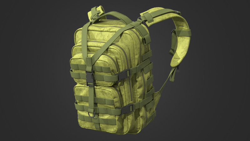 Tactical backpack 2 3D Model .c4d .max .obj .3ds .fbx .stl .blend 