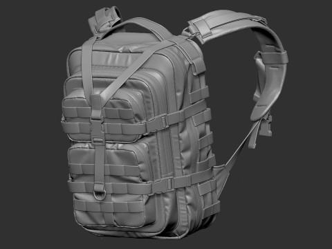 Tactical backpack 2 3D Model