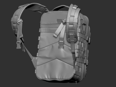 Tactical backpack 2 3D Model