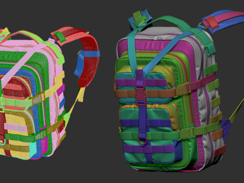 Tactical backpack 2 3D Model